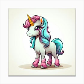 Cute Unicorn 642 Canvas Print