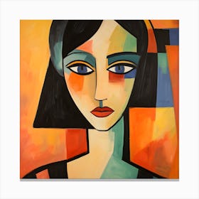 Abstract Portrait Of A Woman 6 Canvas Print
