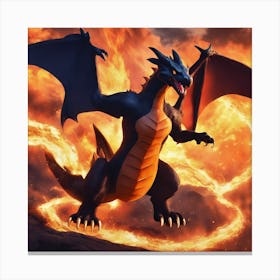 Pokemon Fire Dragon Canvas Print