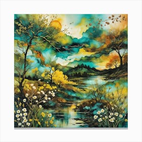 Spring landscape Canvas Print