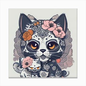 The Two Lucky Cat Canvas Print