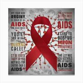 Aids Awareness Poster Canvas Print