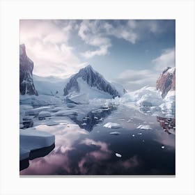 Antarctica Icebergs Canvas Print