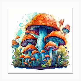 Psychedelic Mushrooms 1 Canvas Print