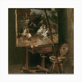 Edouard Manet - The Easel Canvas Print