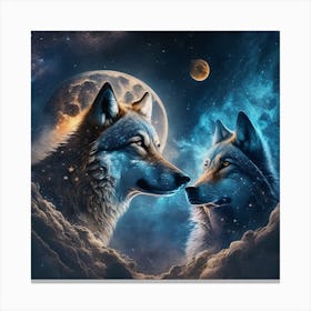 Wolf Couple 1 Canvas Print