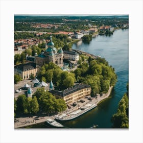 Aerial View Of Stockholm Canvas Print