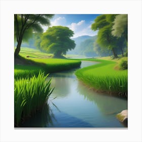 River In The Grass 11 Canvas Print