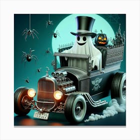 Ghost In A Car 8 Canvas Print