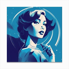 Woman In Space 2 Canvas Print