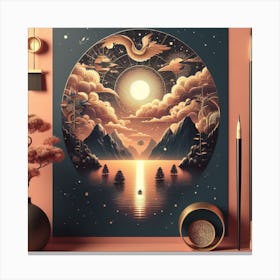 Moon In The Sky Canvas Print