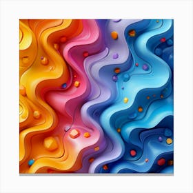 Abstract Colorful 3d Background Canvas Print