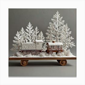 Train In The Snow Canvas Print