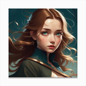 Girl In The Forest Canvas Print