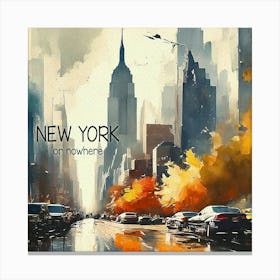 New York City Watercolor Painting 1 Canvas Print