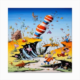 Dr Seuss - Sand Castle Canvas Print