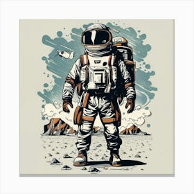 Astronaut In Space 2 Canvas Print