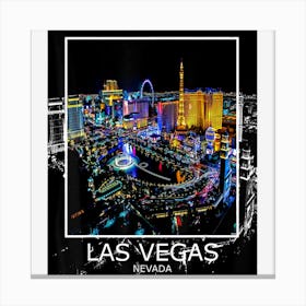 Las Vegas Nevada City Summer Welcome To Lv Strip Canvas Print