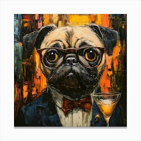 Gentleman Pug 1 Canvas Print