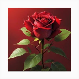 Beautiful Red Rose Canvas Print