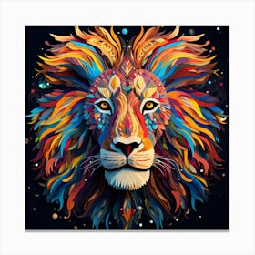 Colorful Lion 8 Canvas Print