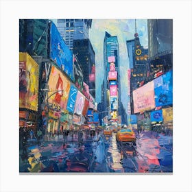 Times Square Oil Painting 3 1 Canvas Print