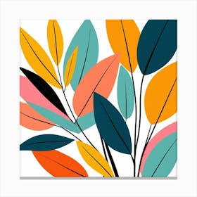 Abstract Leaf Painting Canvas Print