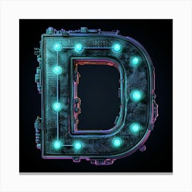 Letter D 3 Canvas Print