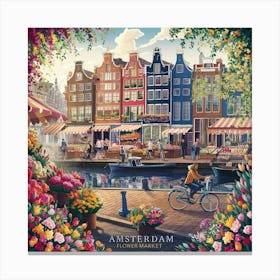 Amsterdam Flower Market 3 Canvas Print