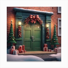 Christmas Door 142 Canvas Print