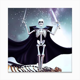 Skeleton With Sword 1 Canvas Print