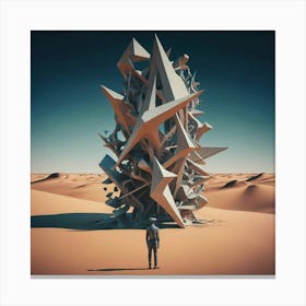 Abstract Structure In The Desert Canvas Print