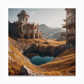 Surreal Landscape Inspired By Dali And Escher 7 Canvas Print