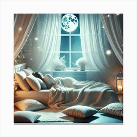 Dreamy Bedroom Canvas Print