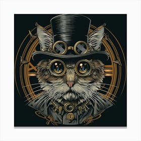 Steampunk Cat 29 Canvas Print