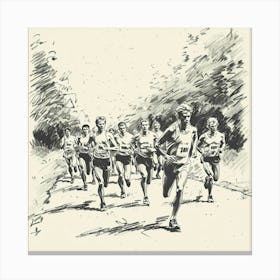 Marathon Runners 7 Canvas Print