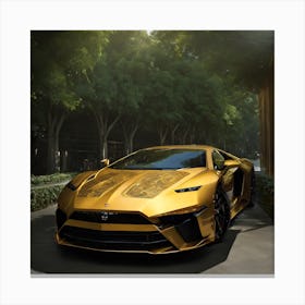 Gold Lamborghini Canvas Print