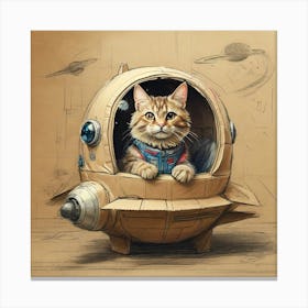 Cat In Space 10 Canvas Print