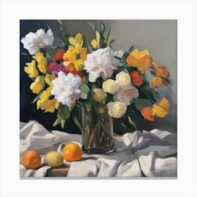 Still Life With Flowers Canvas Print