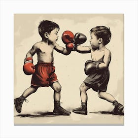 Boxing Kids Canvas Print