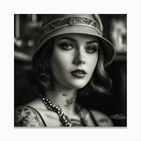 Woman In A Hat 1 Canvas Print