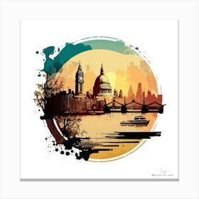 London Skyline.A fine artistic print that decorates the place. 1 Canvas Print
