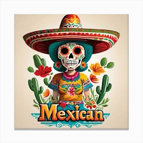 Mexican Girl 63 Canvas Print