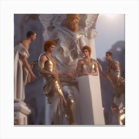 Statue Of The Gods Canvas Print