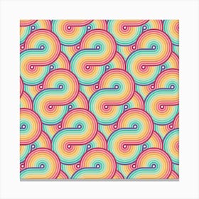 Retro Rainbow Pattern 12 Canvas Print