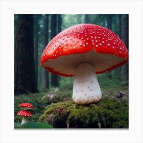 red mushroom Canvas Print