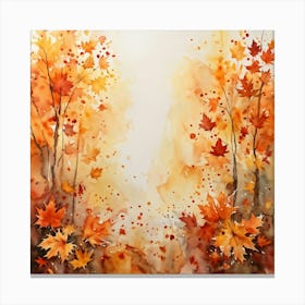 An Attractive Watercolor Painting Of An Artistically Crafted Thanksgiving Calligraphy In Flaming Ora (4) Canvas Print