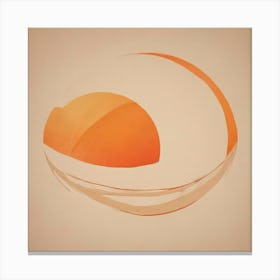 Abstract Orange Sphere Canvas Print