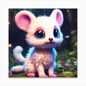 Mouse In The Forest Canvas Print