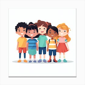 Group Of Kids Canvas Print